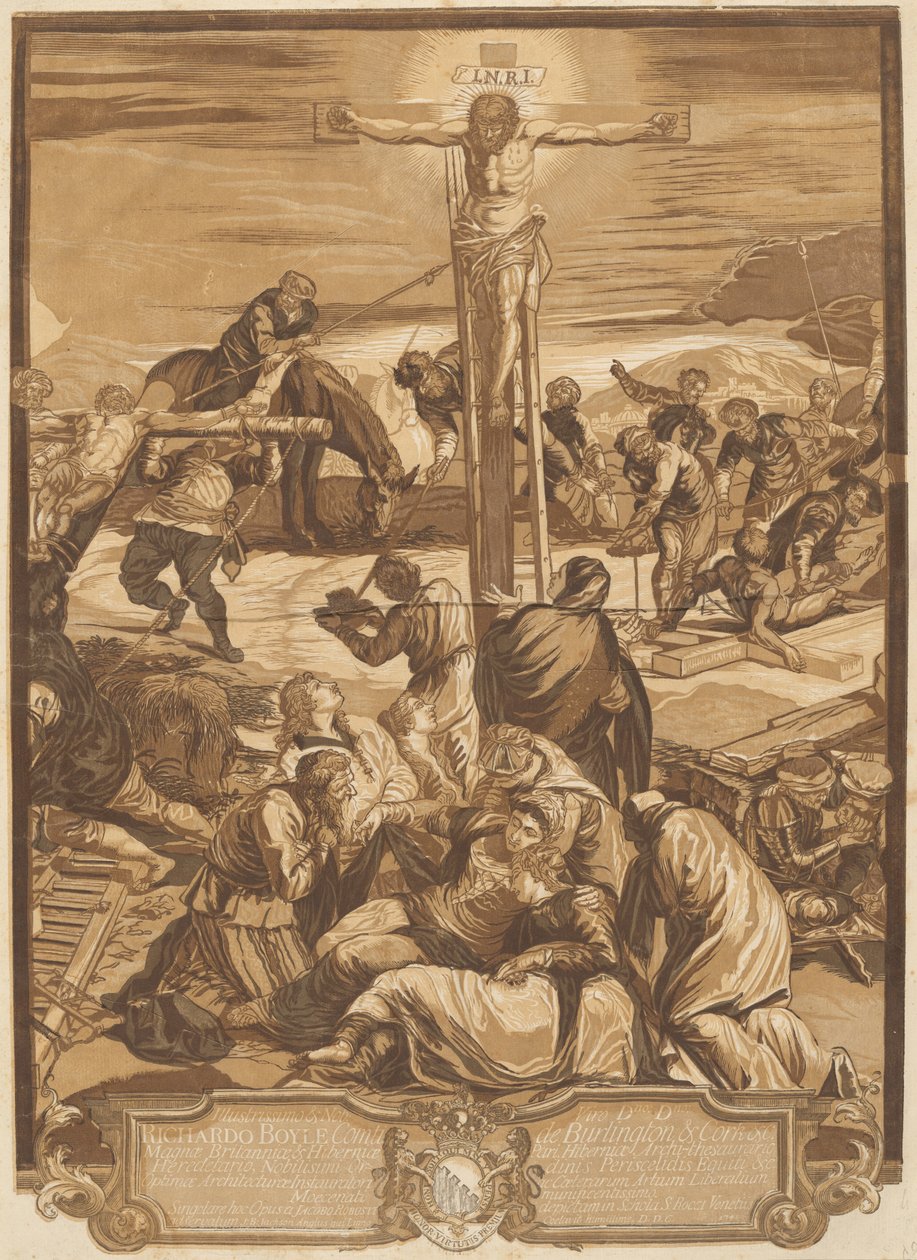 Çarmıha Gerilme [Orta Panel] by after Jacopo Tintoretto John Baptist Jackson