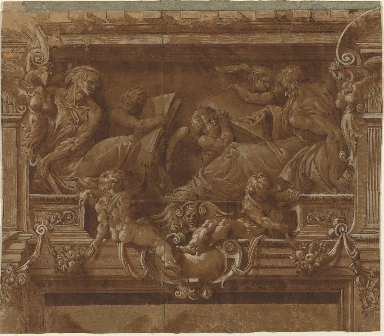 Peygamber ve Sibil by after Jacopo Zanguidi Italian 16th Century called Bertoia