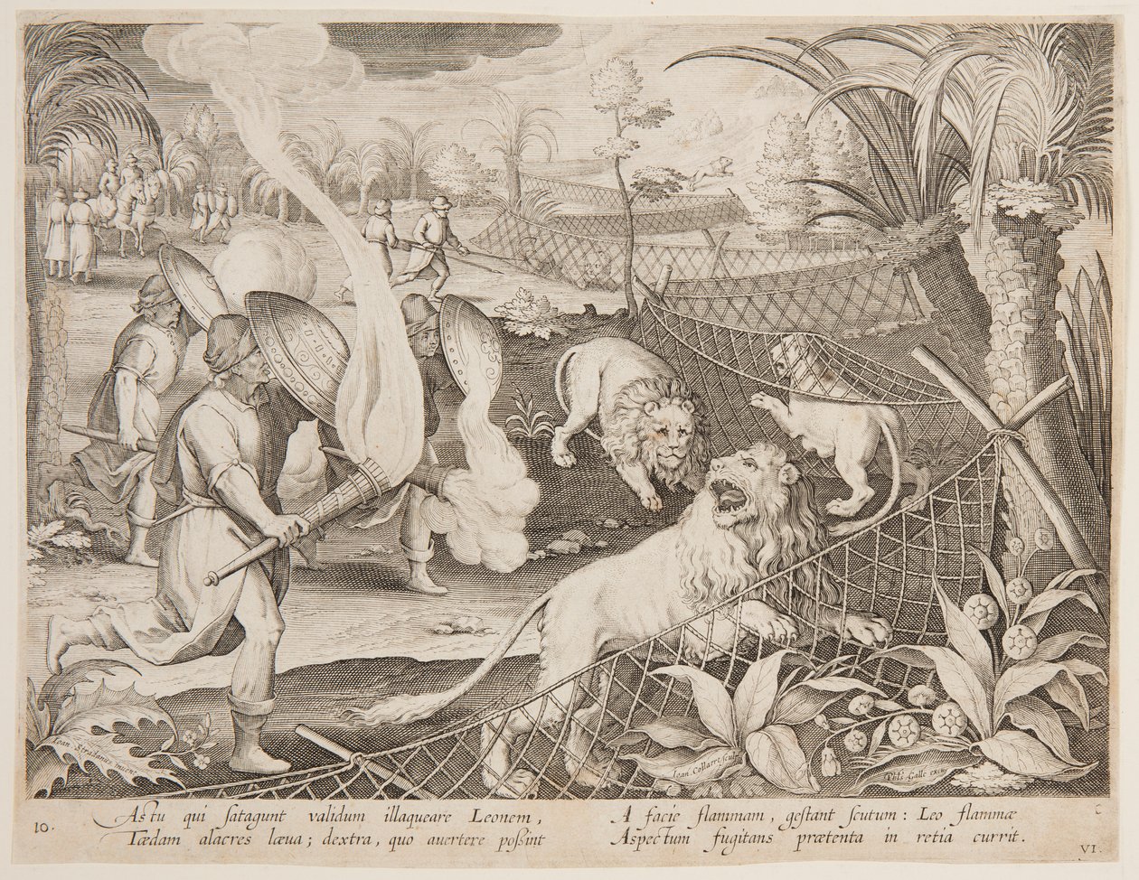 aslan tuzağı by after Jan van der Straet, called Stradanus