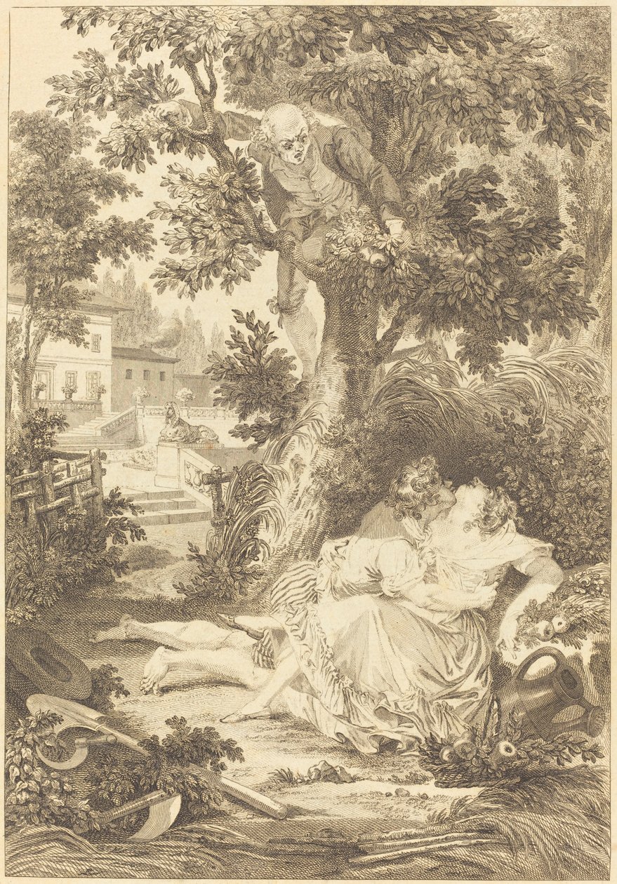 Üç dedikodunun bahsi: Armut ağacı by after Jean Baptiste Mallet