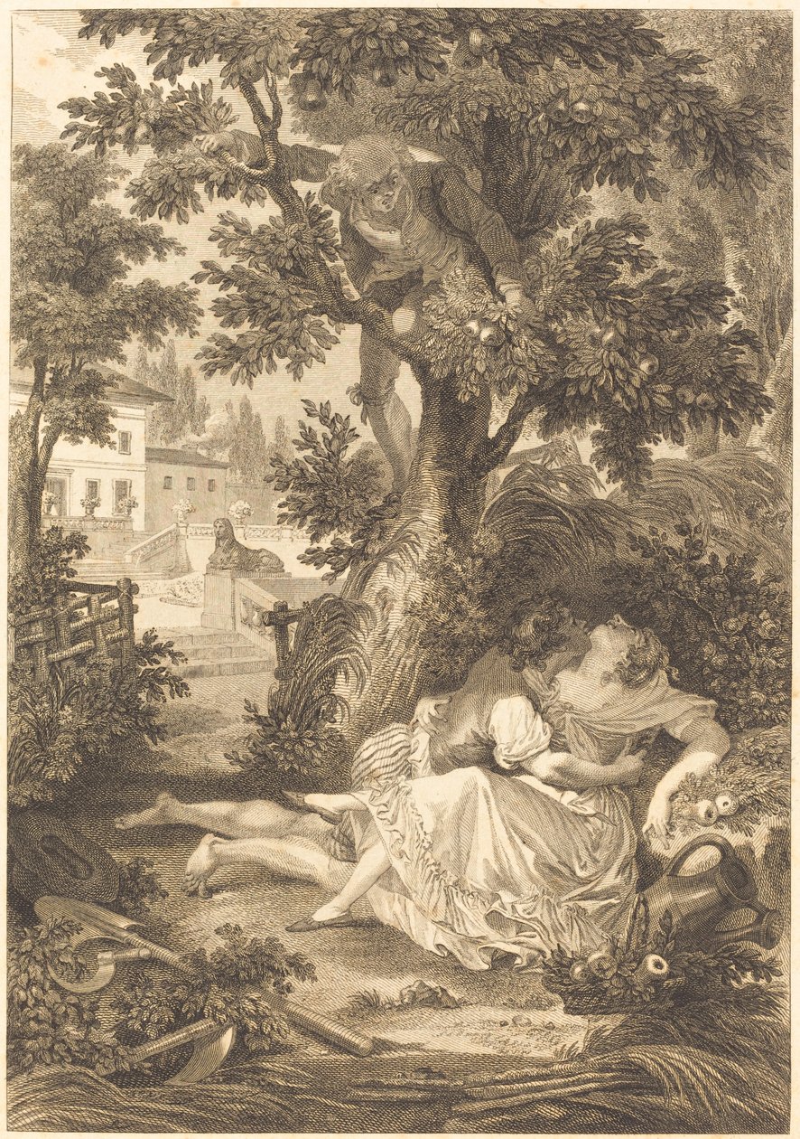 Üç dedikodunun bahsi: Armut ağacı by after Jean Baptiste Mallet