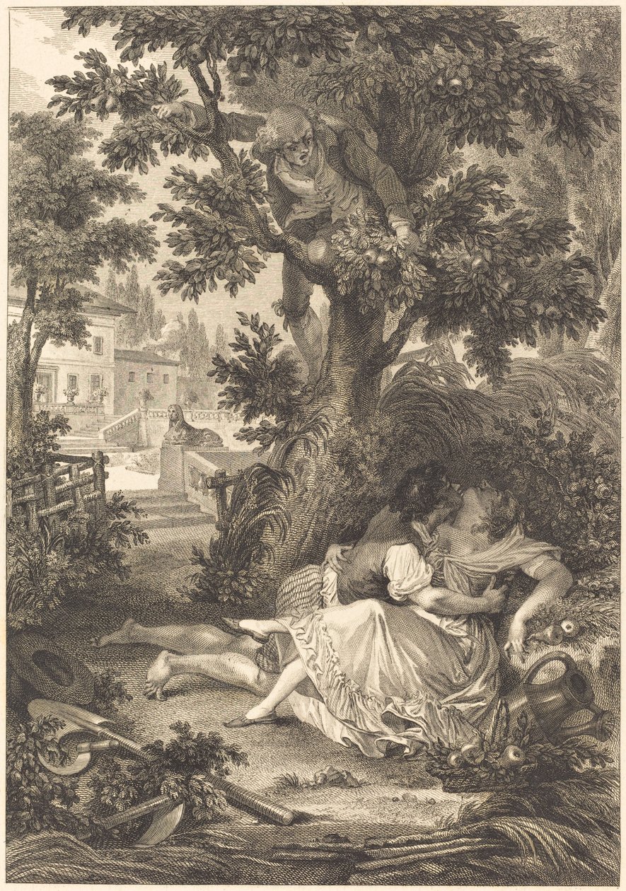 Üç dedikodunun bahsi: Armut ağacı by after Jean Baptiste Mallet
