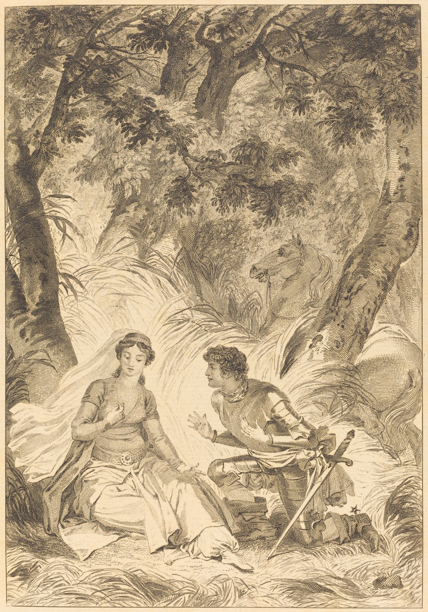 Garbe kralının gelini: Şövalye by after Jean Honoré Fragonard