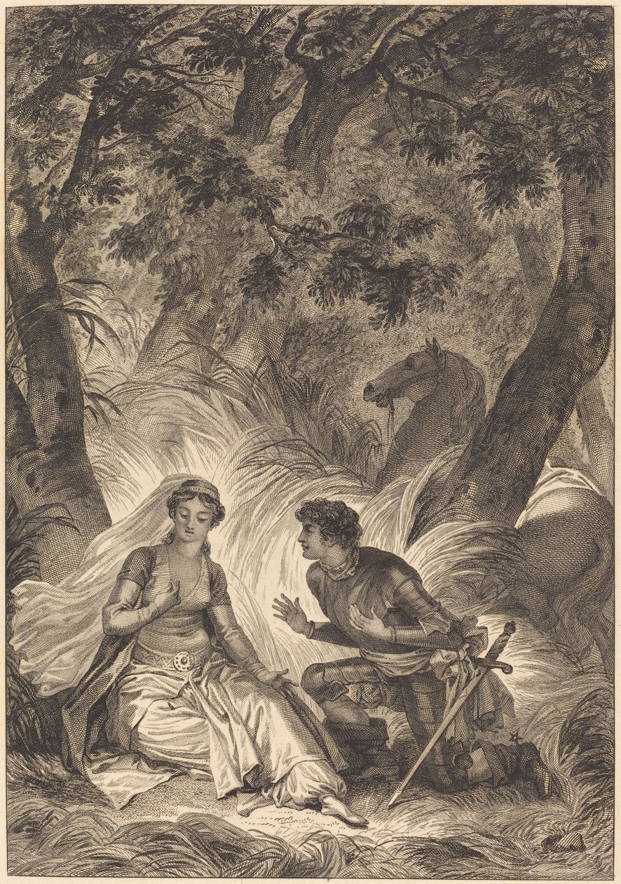 Garbe kralının gelini: Şövalye by after Jean Honoré Fragonard