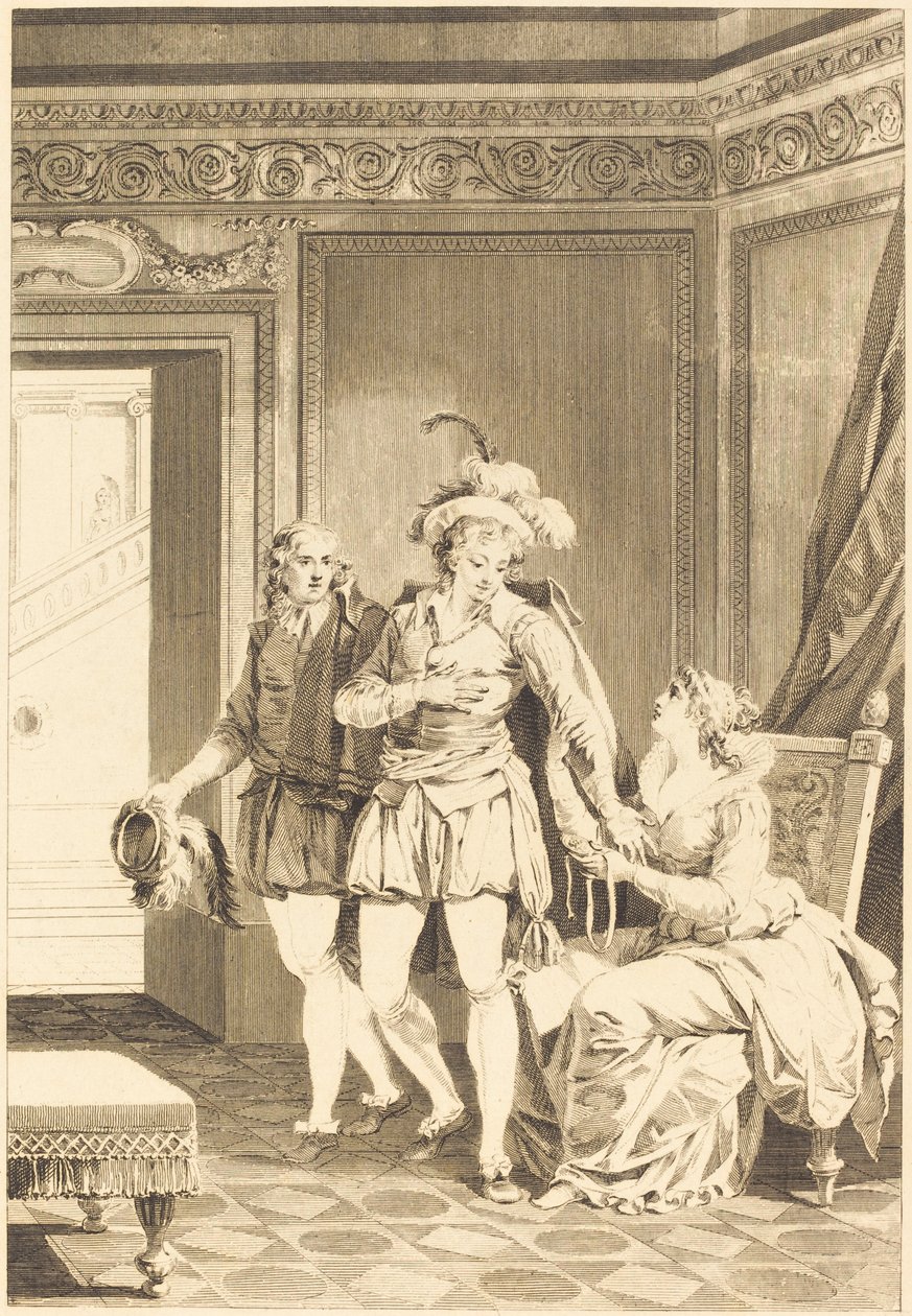 Mona Lisa: Ayrılış by after Jean Jacques François Le Barbier I