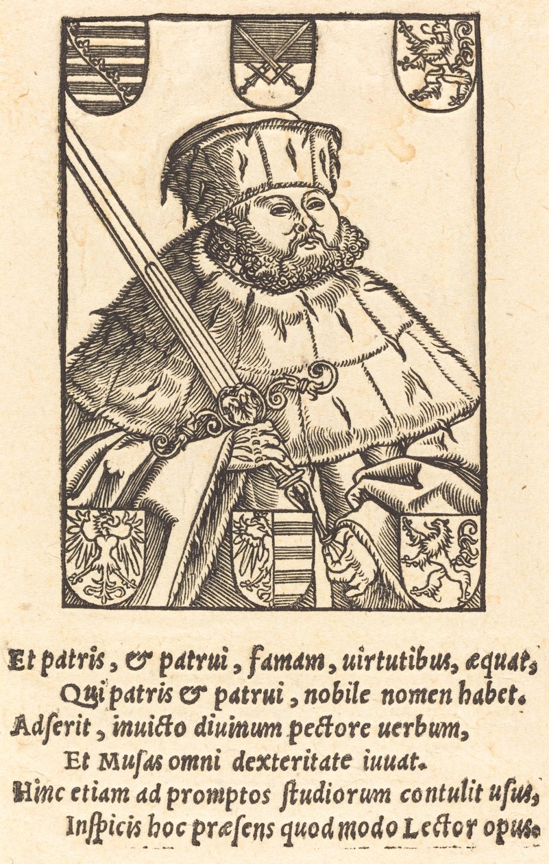 John Frederic the Magnanimous, Seçim Elbiseleri içinde [solda] by after Lucas Cranach the Younger