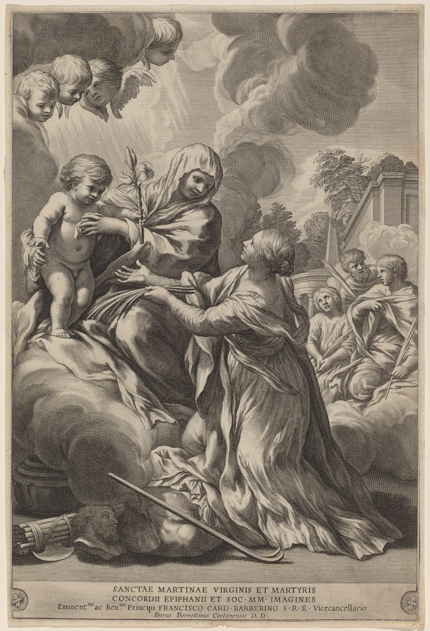 Şehitler ile Bakire ve Çocuk by after Pietro da Cortona