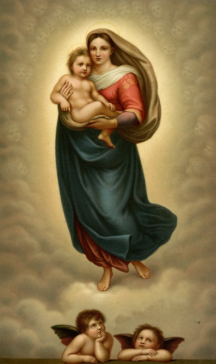 Madonna San Sista, Sistine Madonna by after Raphael