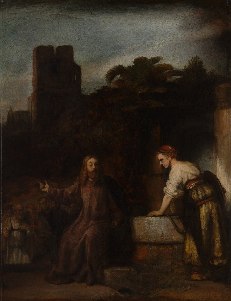 İsa ve Samiriyeli Kadın, c.1655 by after Rembrandt van Rijn