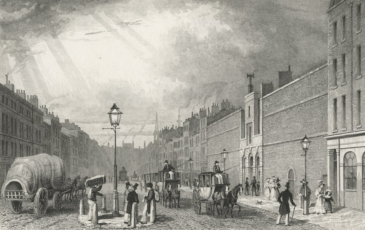 Farringdon Caddesi ve Filo Hapishanesi, 1830 by Thomas Hosmer after Shepherd