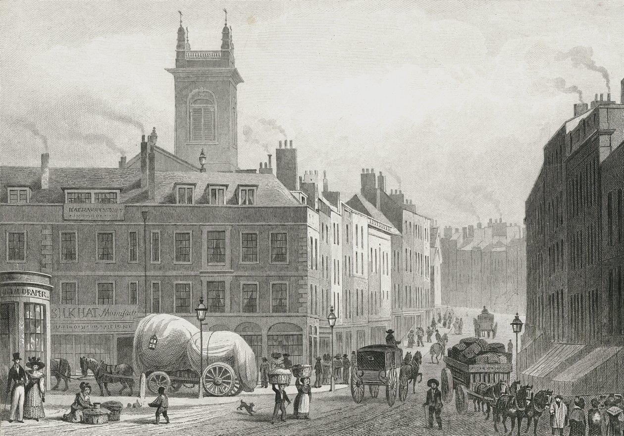 Holborn Köprüsü, 1831 by Thomas Hosmer after Shepherd