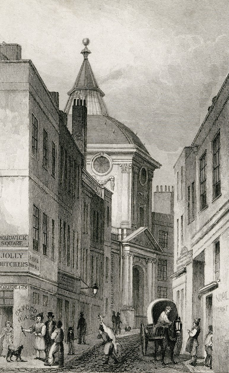 Doktorlar Koleji, Warwick Lane, 1830 by Thomas Hosmer after Shepherd