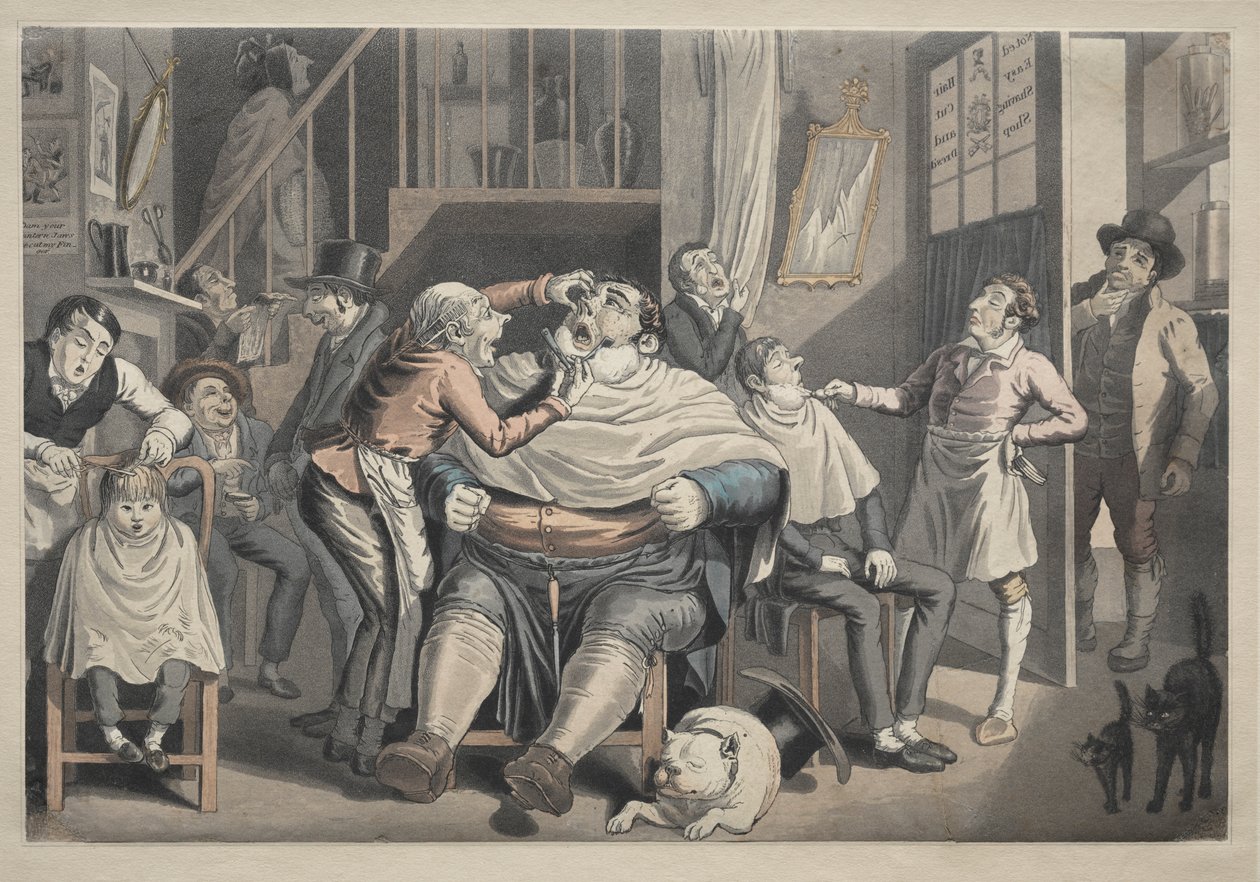 Berber Dükkanı by after Thomas Rowlandson
