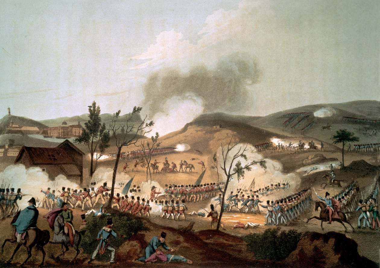 Corunna Savaşı, 17 Ocak 1809 (renkli aquatint) by after William Heath