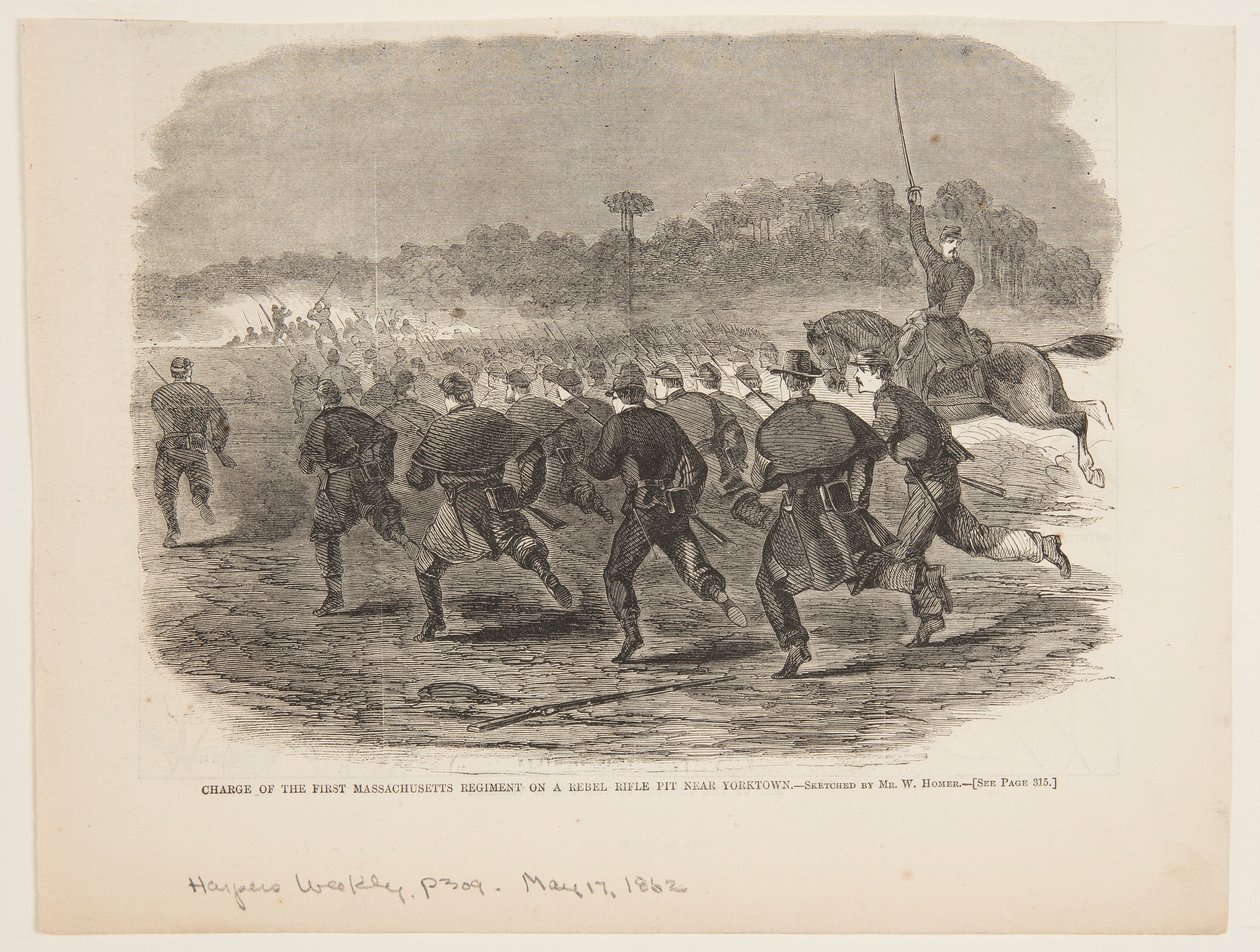 Yorktown Yakınlarındaki Bir Asi Tüfek Çukurunda Birinci Massachusetts Alayı