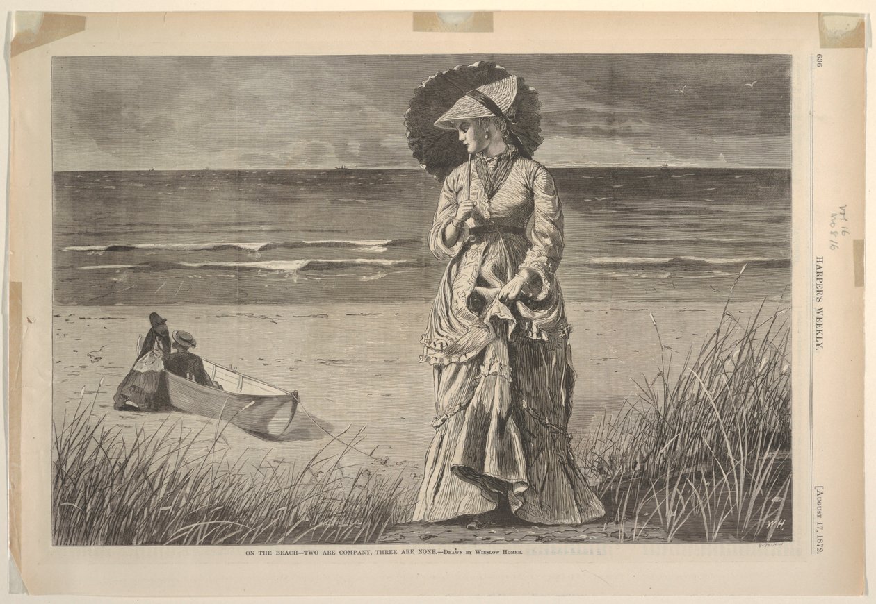 "Sahilde, İkisi Arkadaş, Üçü Yok" by Winslow Homer