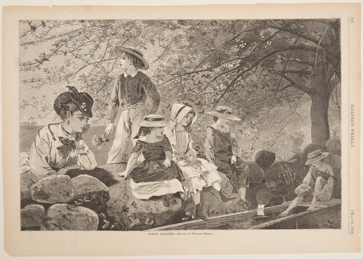 Bahar çiçekleri by after Winslow Homer