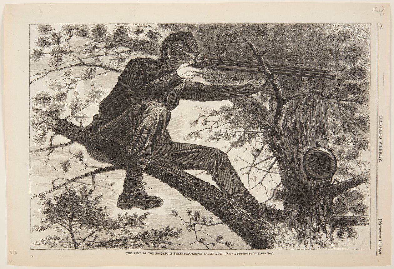 Potomac Ordusu – Gözetleme Görevinde Keskin Nişancı by Winslow Homer