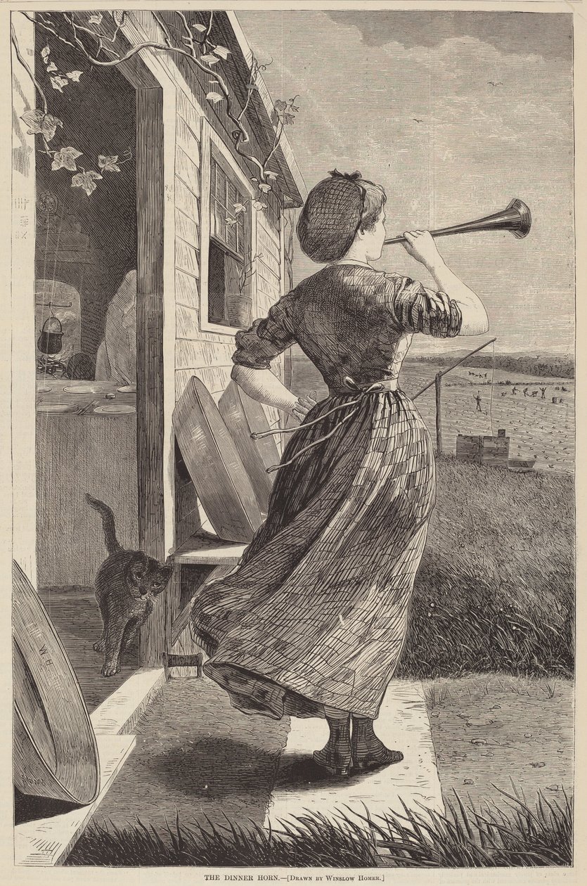 akşam yemeği boynuzu by after Winslow Homer