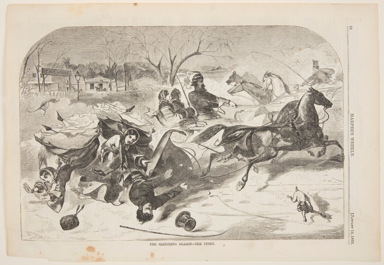 Kızak Sezonu – Üzgün by after Winslow Homer