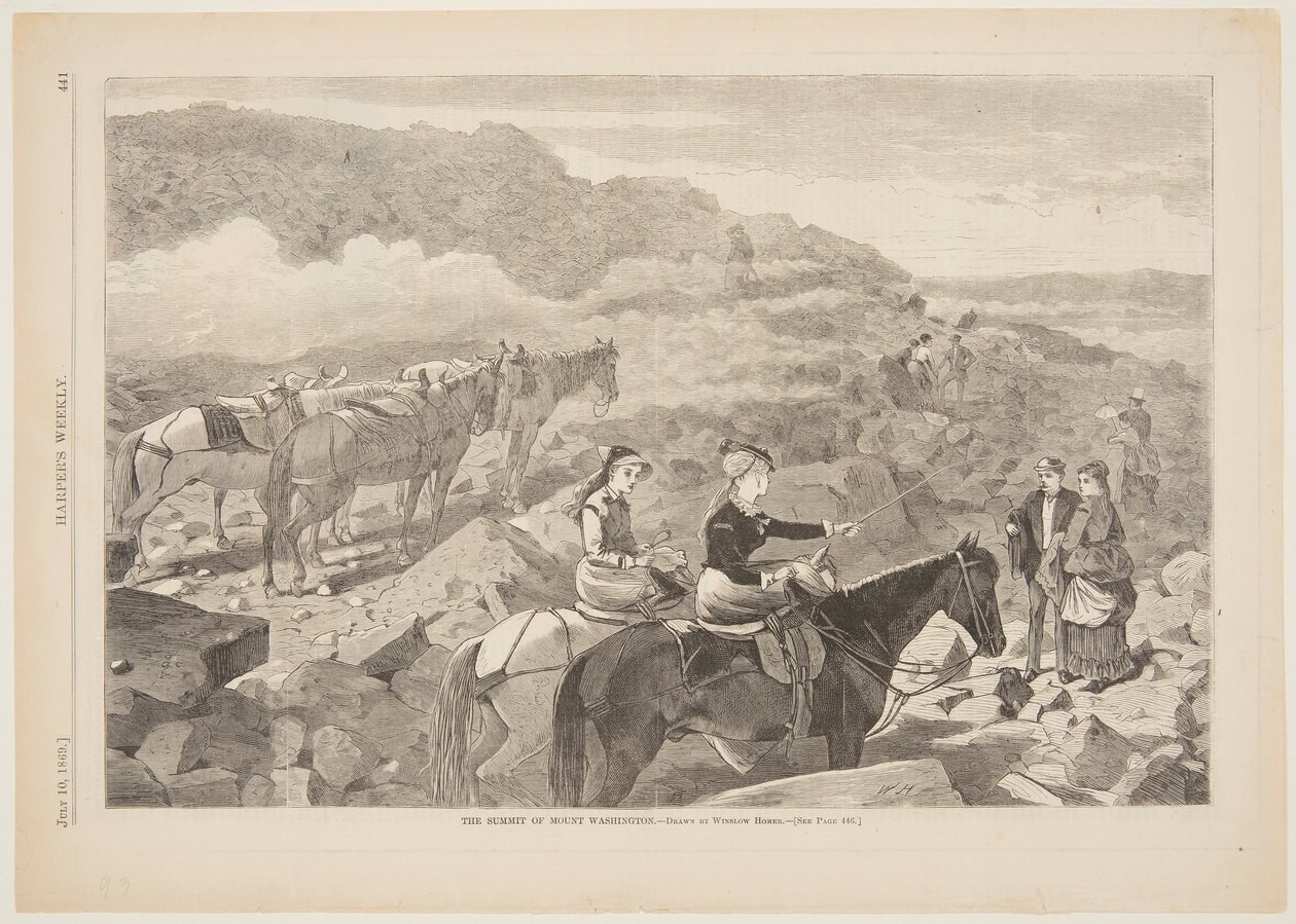 Washington Dağı Zirvesi by after Winslow Homer