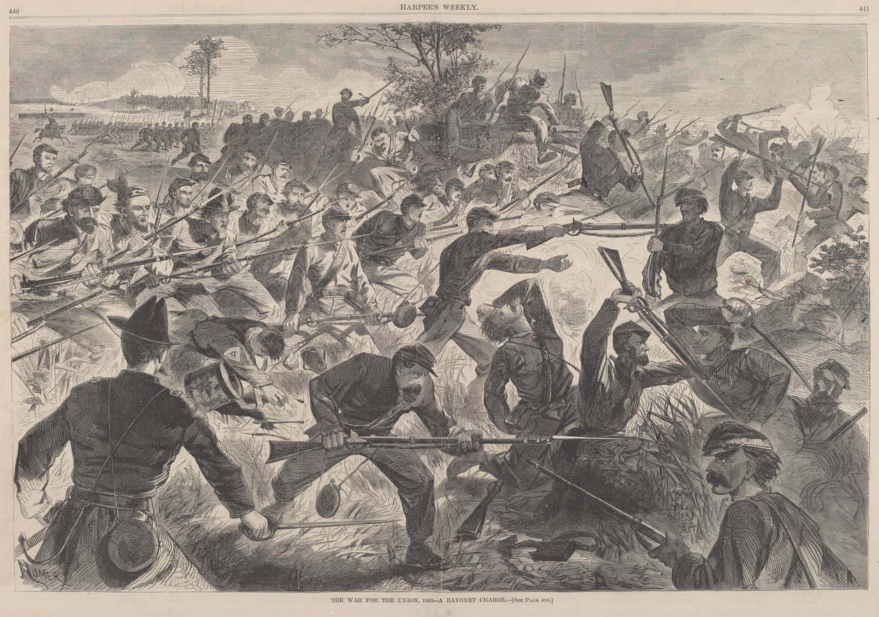 Birlik Savaşı, 1862 - Bir Süngü Hücumu by after Winslow Homer