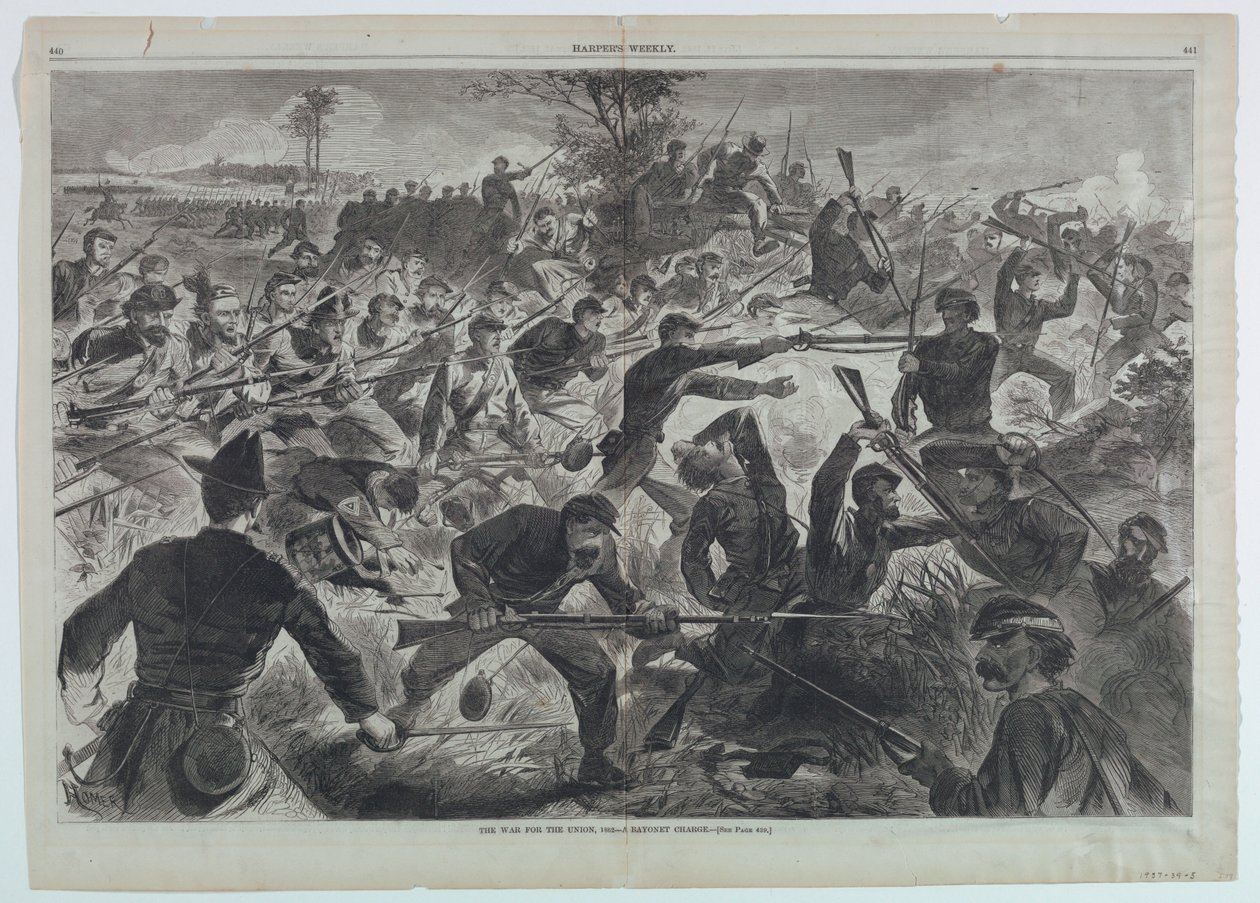 Birlik Savaşı, 1862 – Bir Süngü Hücumu by after Winslow Homer