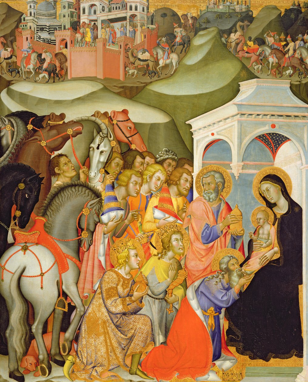 The Adoration of the Magi, c.1380  by also Manfredi de Battilori Bartolo di Fredi