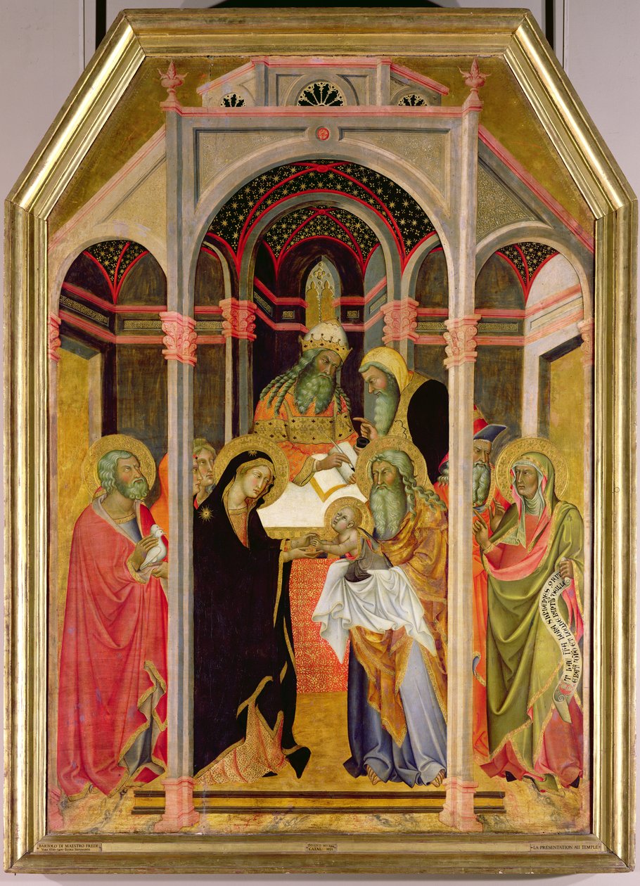 Tapınaktaki Sunum by also Manfredi de Battilori Bartolo di Fredi