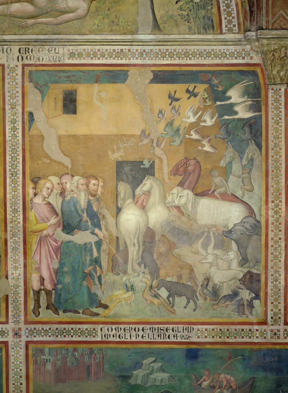 Nuh, Hayvanlara Gemiye Önderlik Eder, 1356-67 (ayrıca bkz. 59303) by also Manfredi de Battilori Bartolo di Fredi