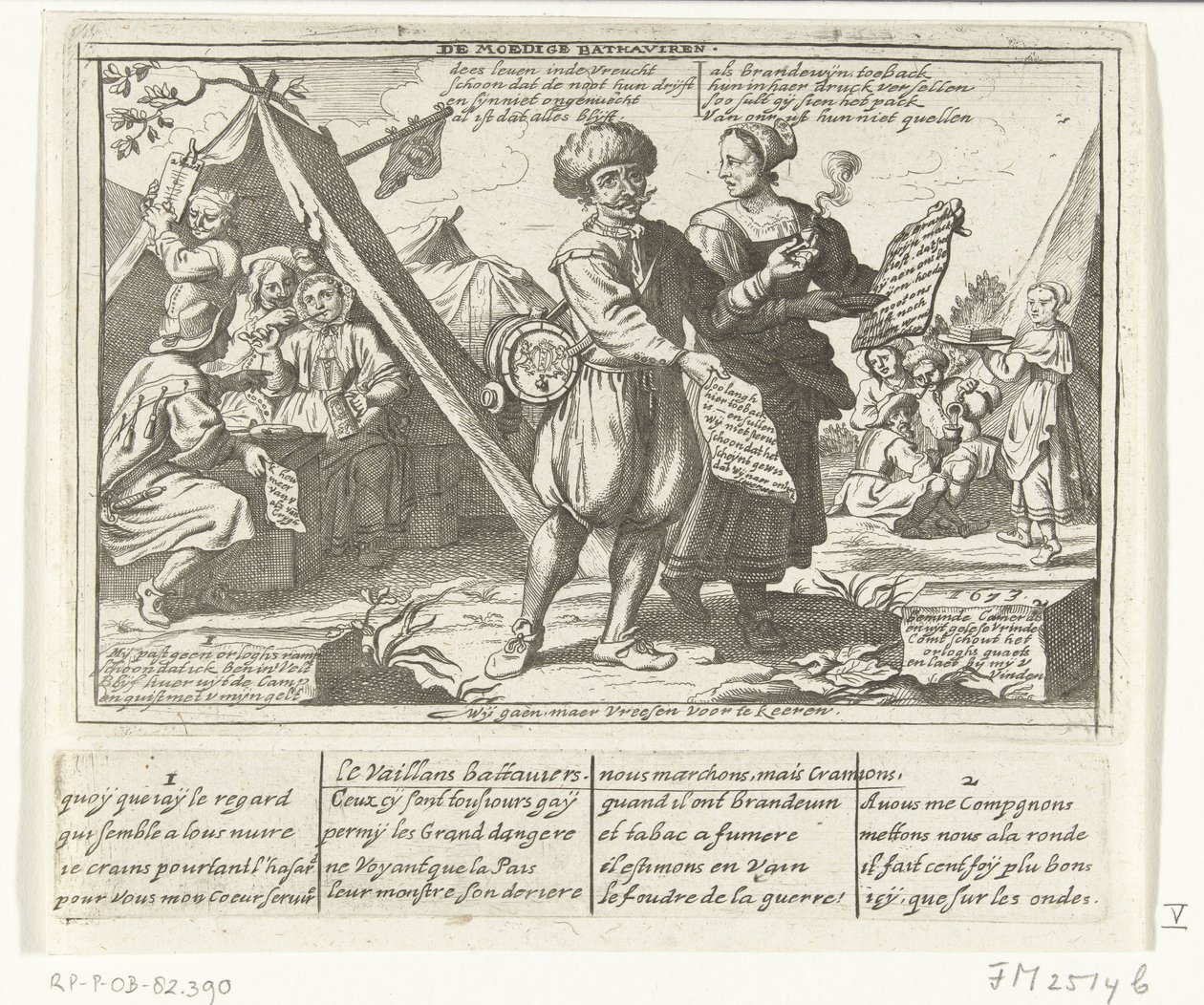 Cesur Batavianlar, 1673 Cesur Bathaviers / Le Vaillans battaviers (nesnedeki başlık) 1673
