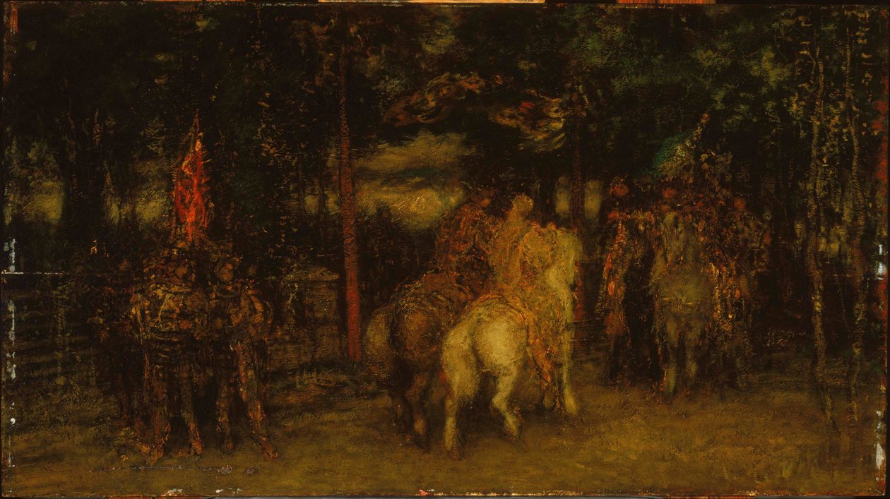 Landscape with Figures  by Adolphe Joseph Thomas Monticelli