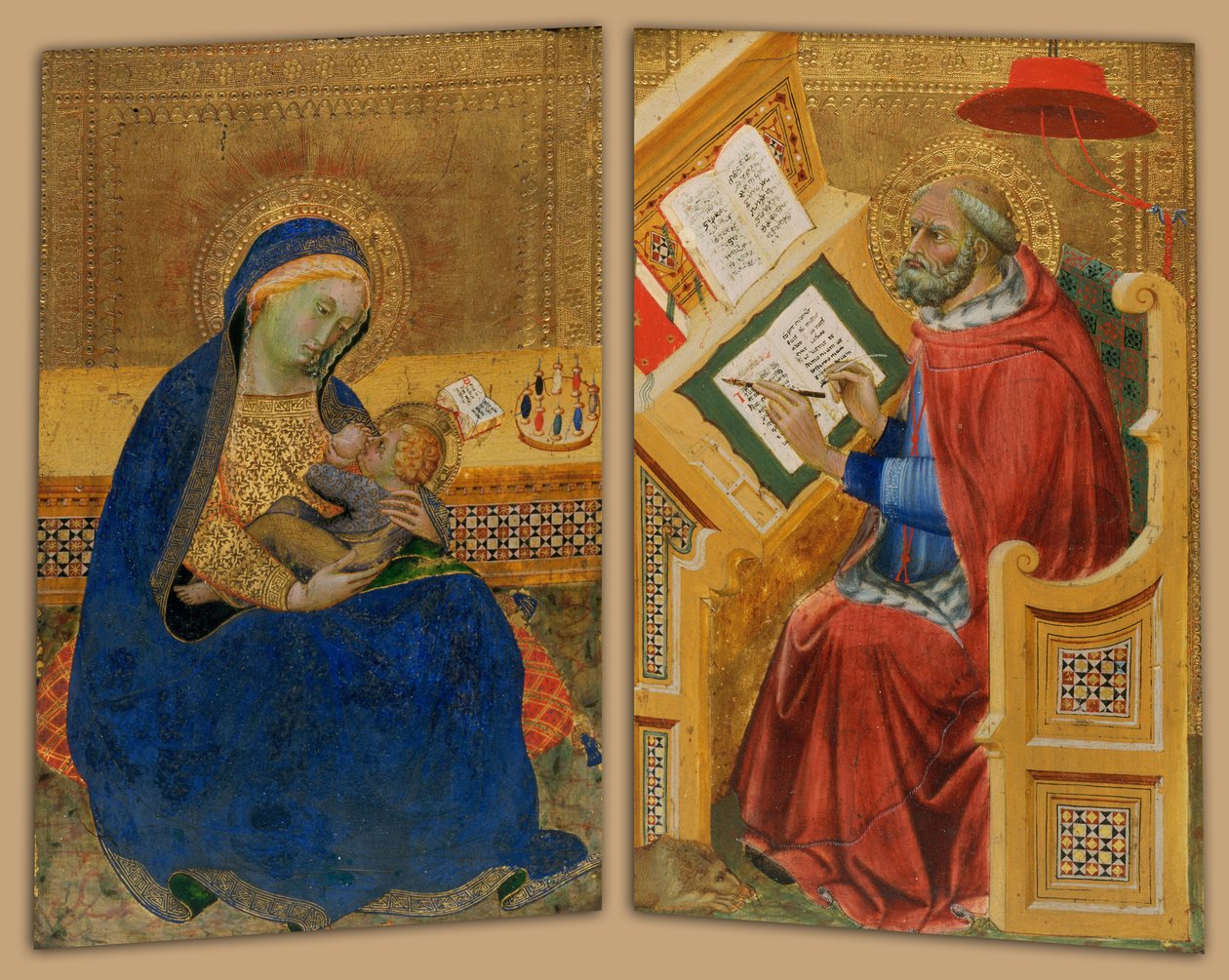 Madonna of Humility and st. Jerome  by attributed to Benedetto di Bindo
