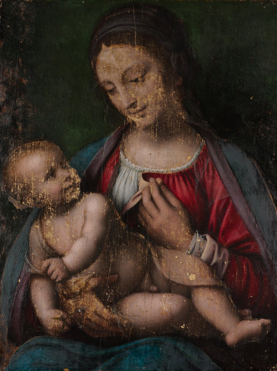 bakire ve çocuk by attributed to Bernardino Luini