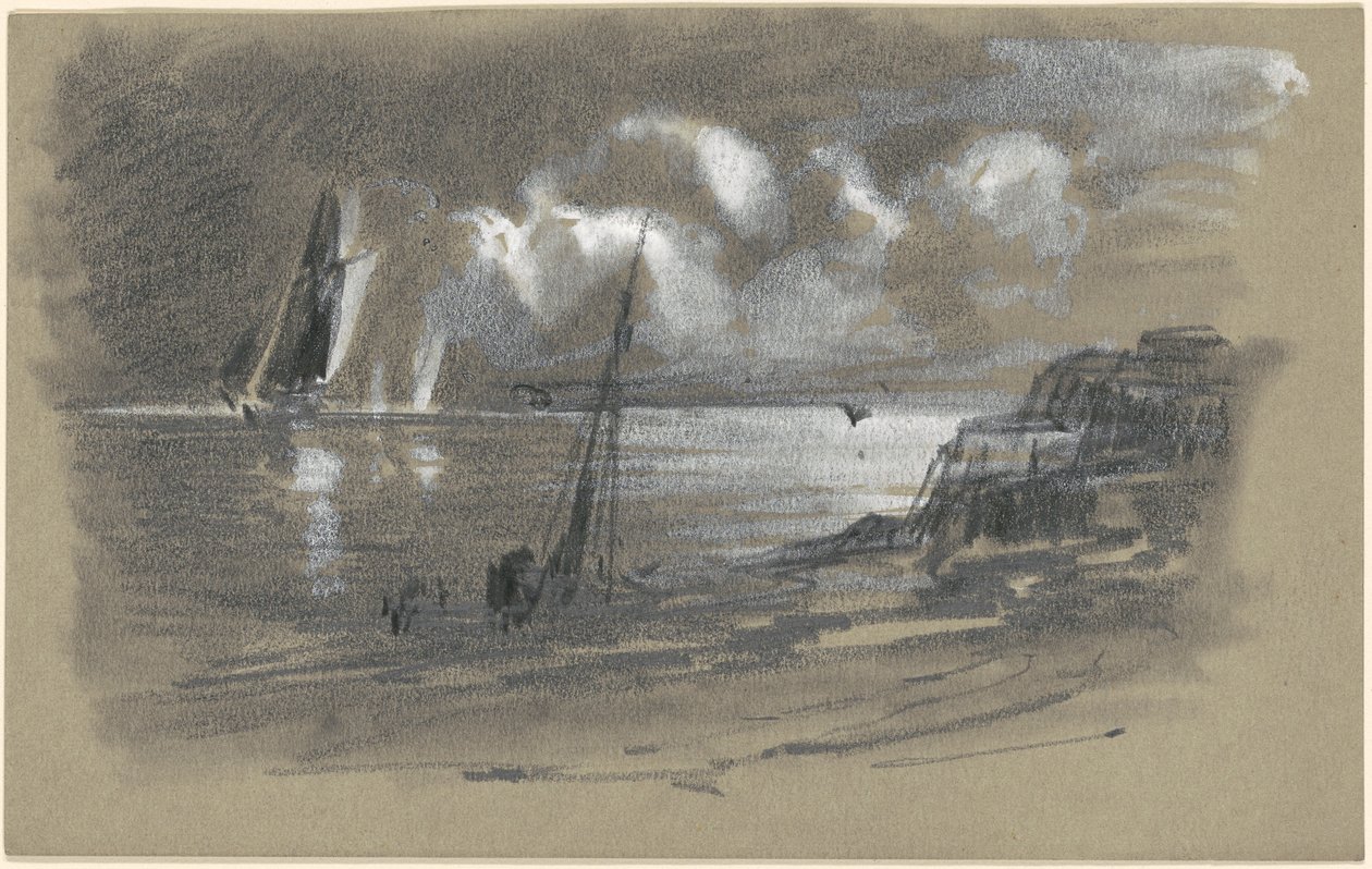 Mehtap tarafından sahil [rekto] by attributed to Edward Moran