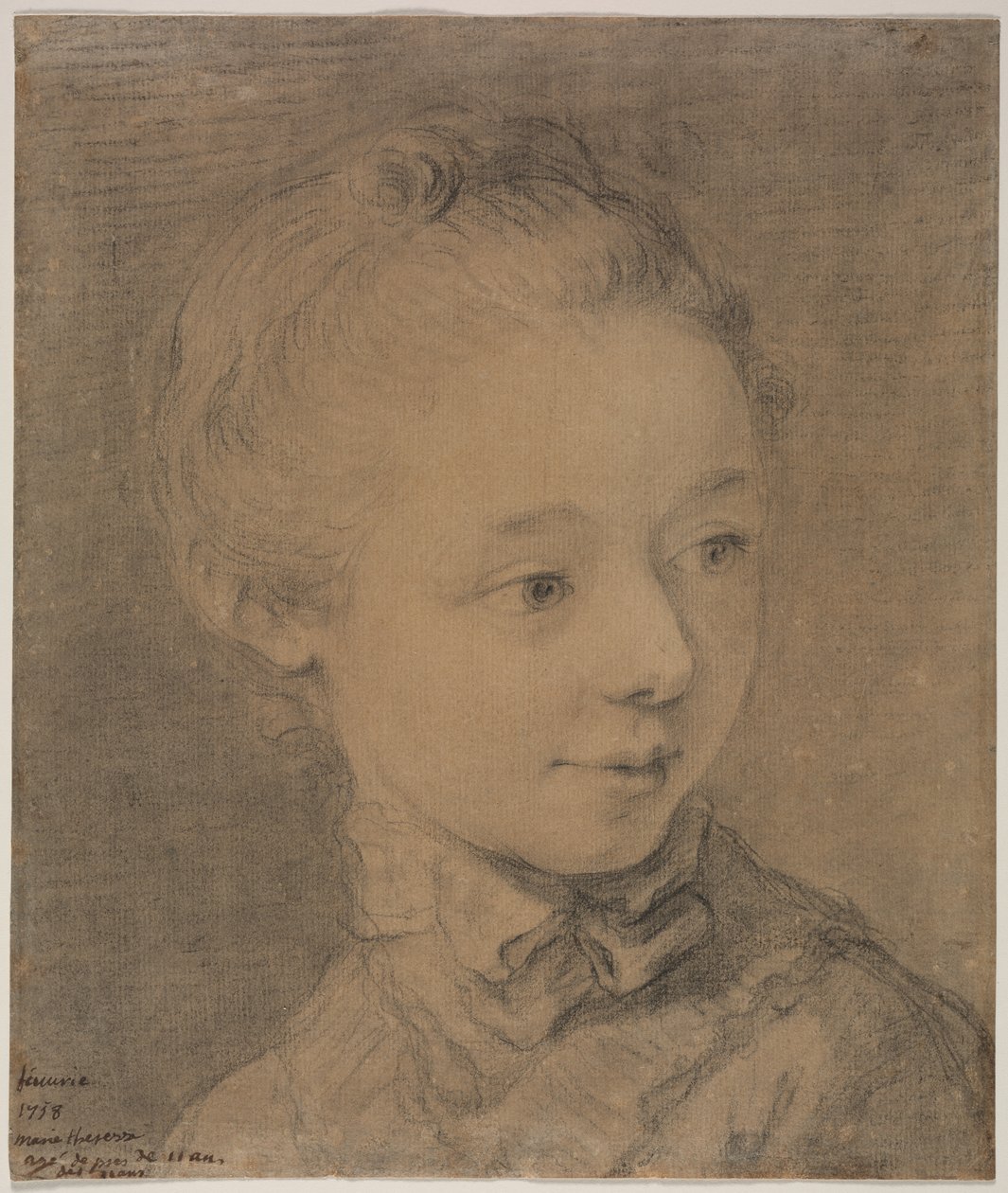 Sağa Dönen Bir Genç Kızın Başı by attributed to François Hubert Drouais