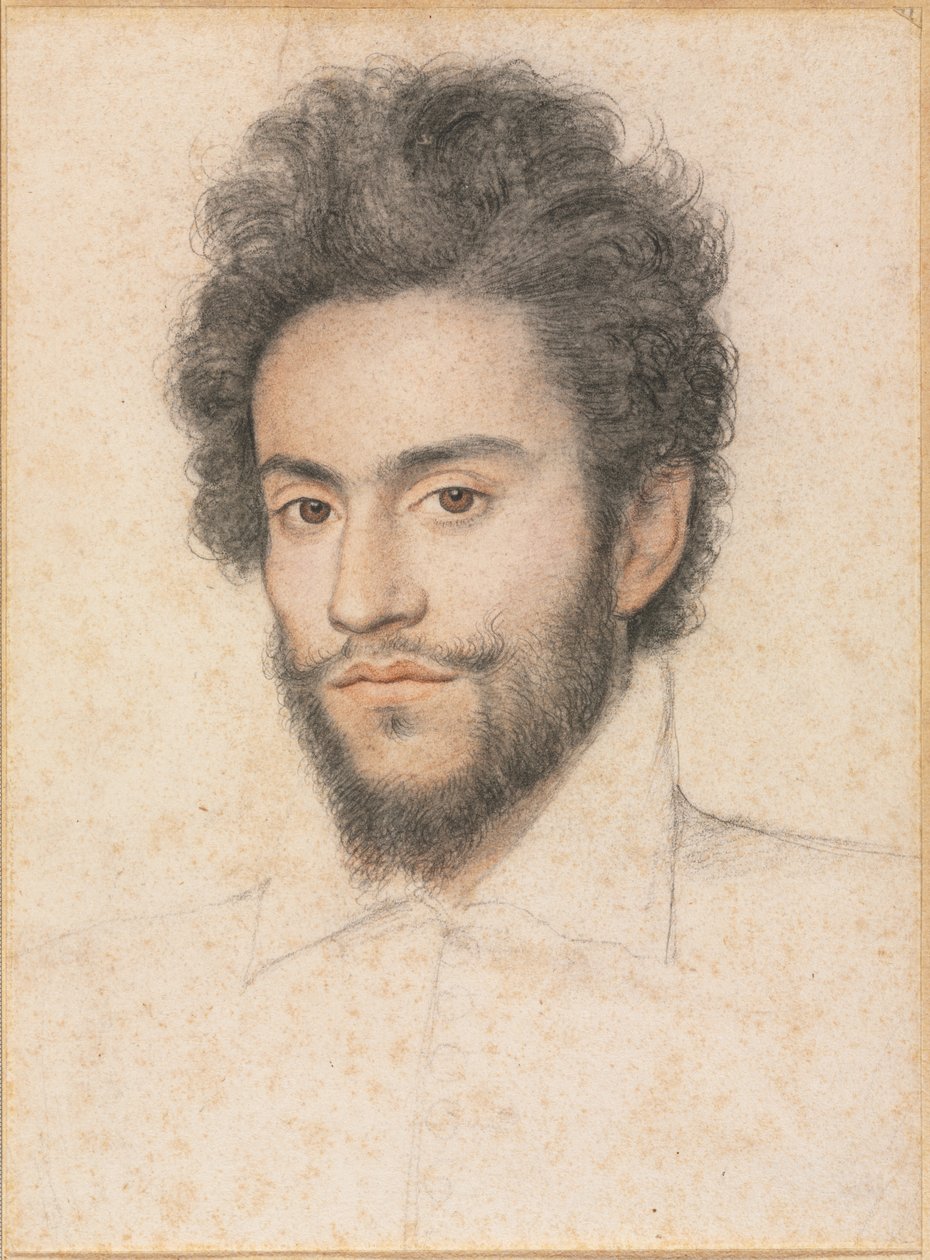 Sakallı genç adam by attributed to François Quesnel