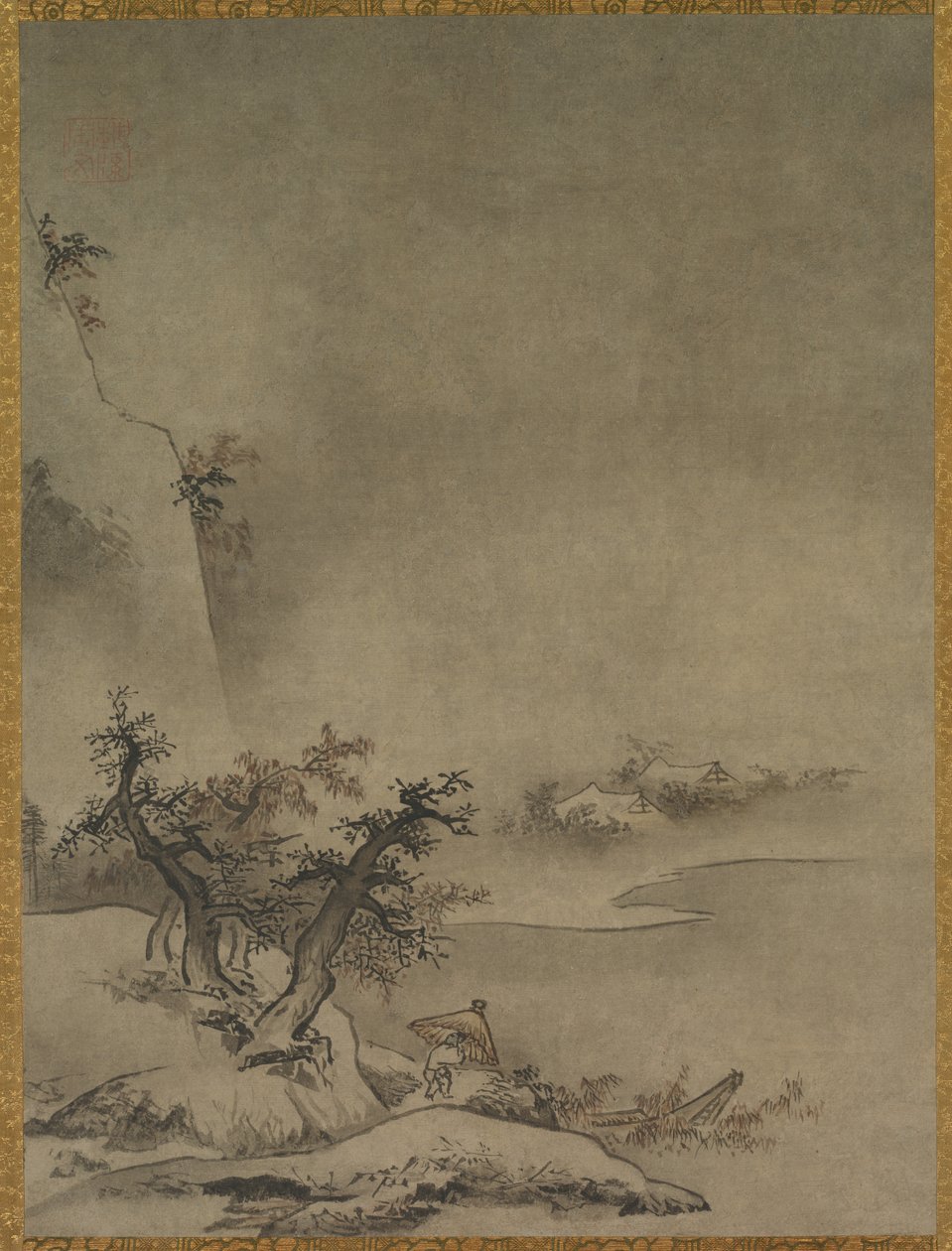 Yağmurda Yürüyen Çinli Hizmetçi by attributed to Gakuō Zōkyū