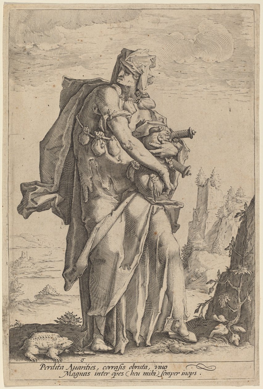 hırs by attributed to Jacob Matham, after Hendrik Goltzius