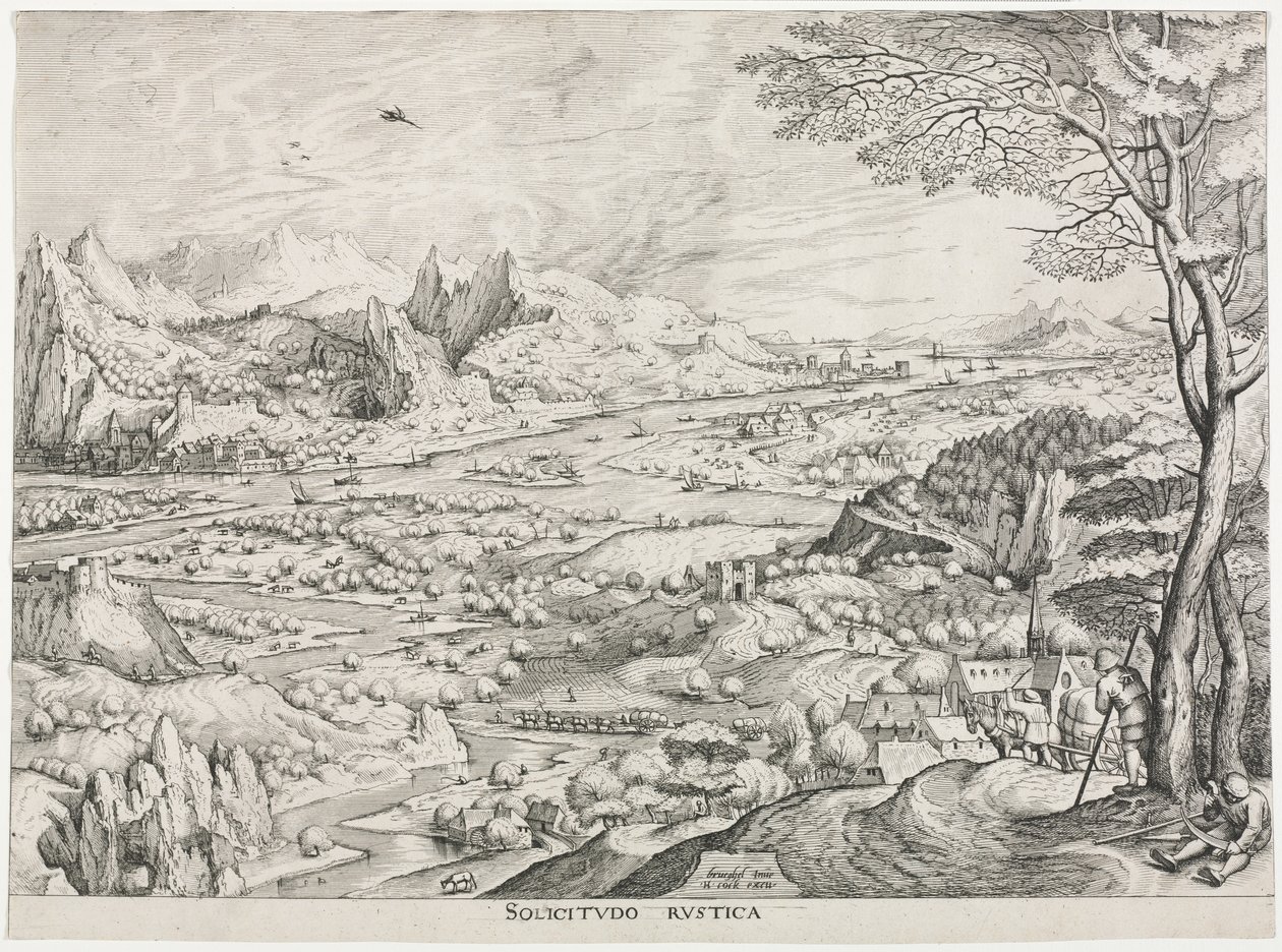Geniş Manzaralar: Tarım Endişesi by attributed to Jan van Doetechum
