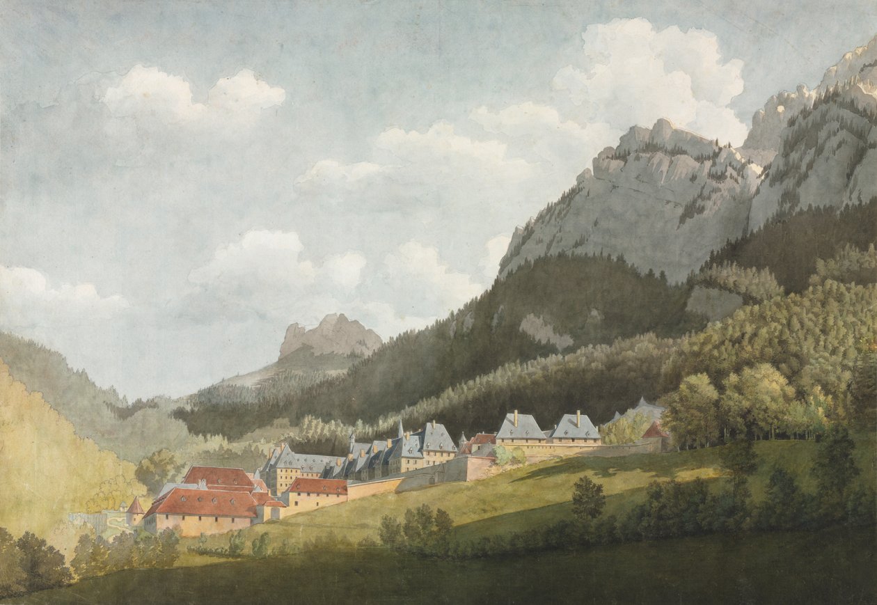 Grande Chartreuse manzarası by attributed to Jean Lubin Vauzelle
