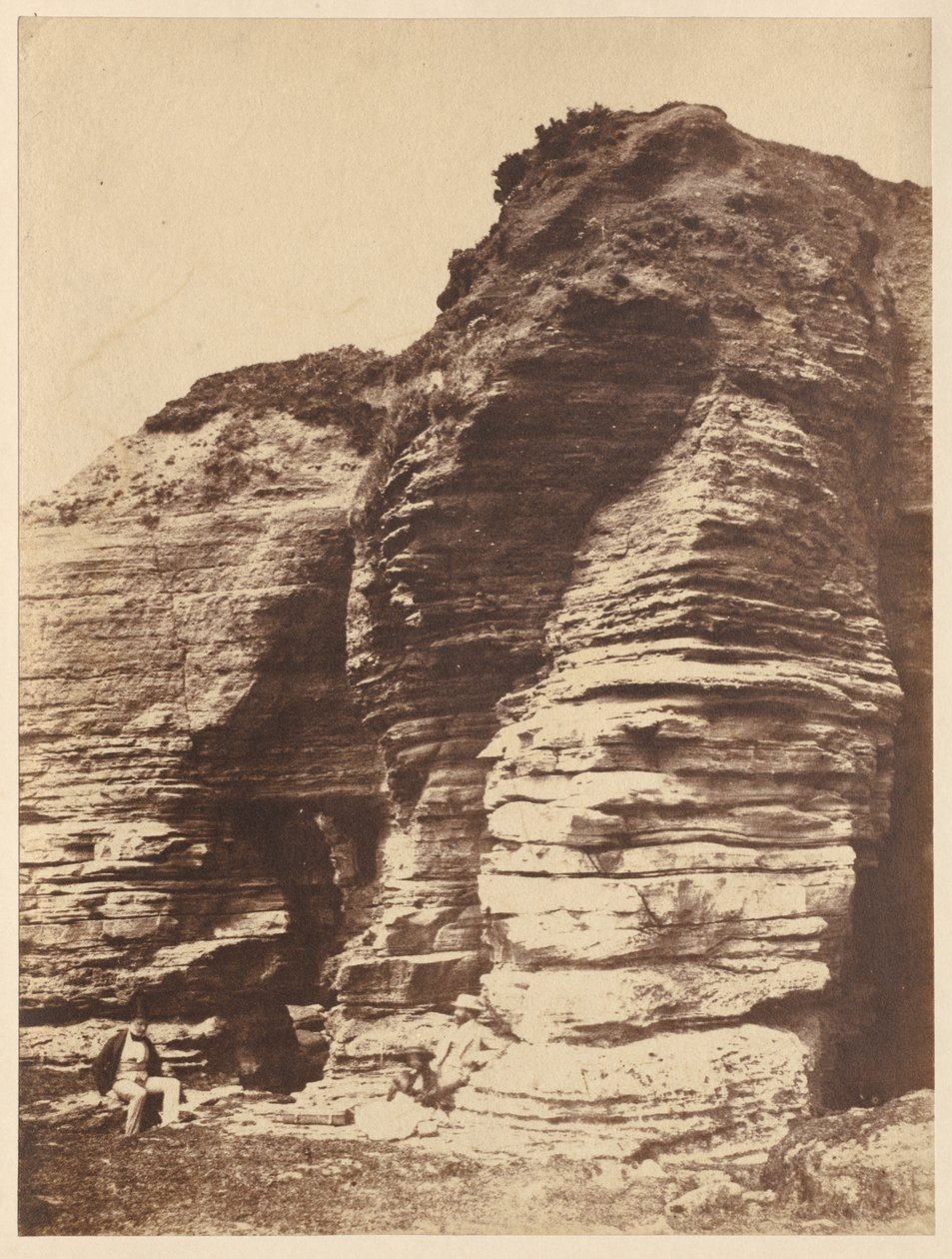 Torquay (İngiltere) yakınlarındaki Livermead'deki kayalar by attributed to John Dillwyn Llewelyn