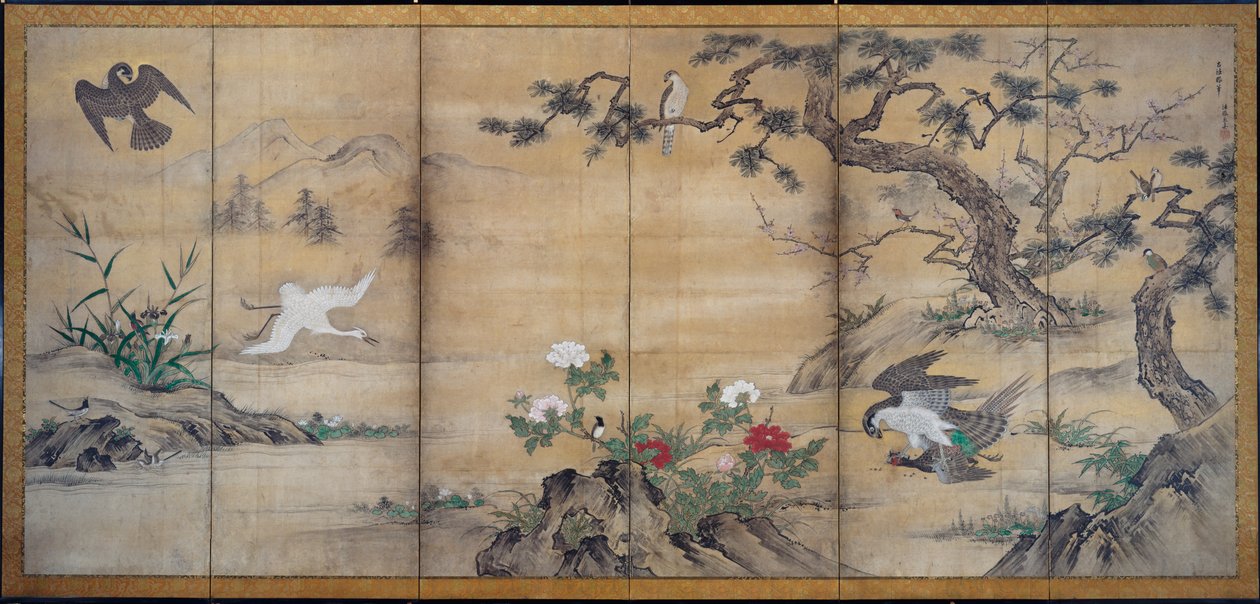 Kuşlar ve Çiçekler by attributed to Kano Shōei