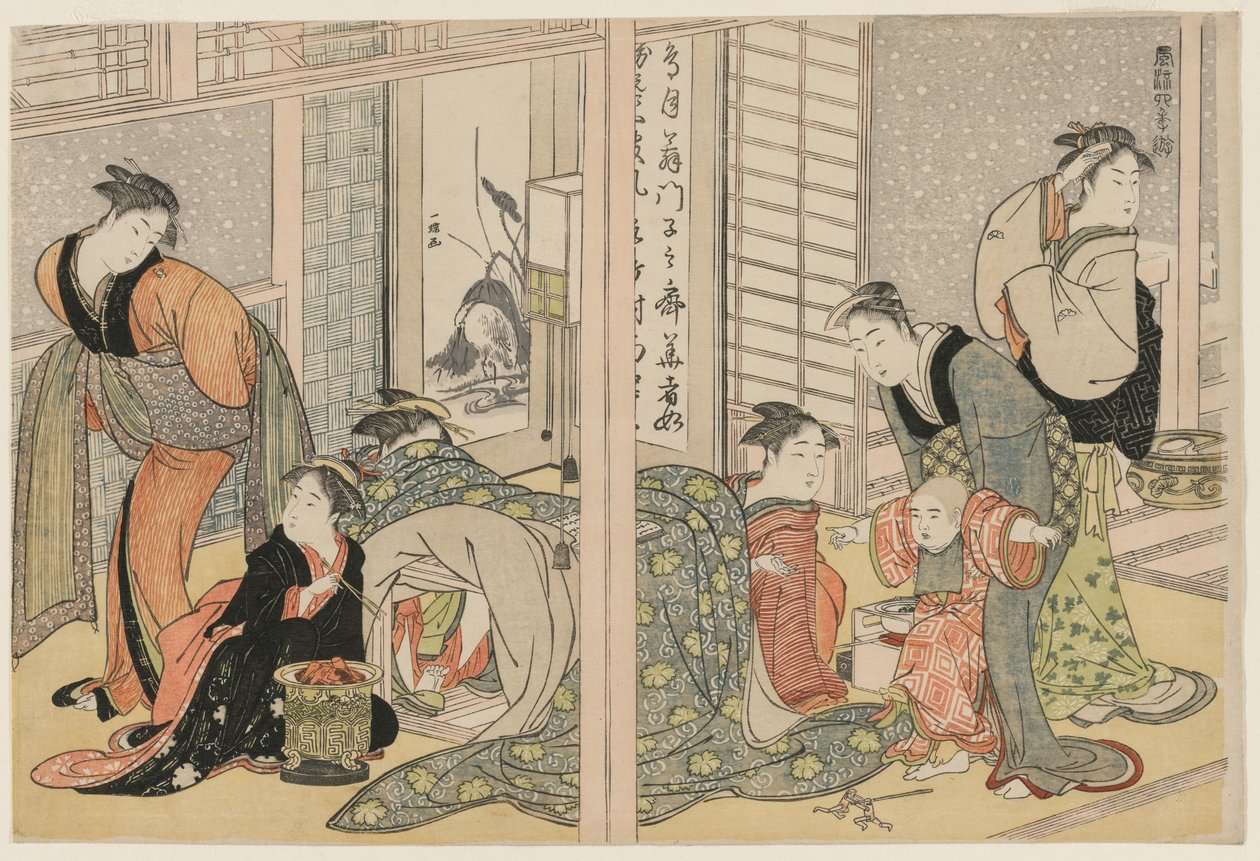 Dört Mevsimin Zarif Zevkleri by attributed to Kitagawa Utamaro