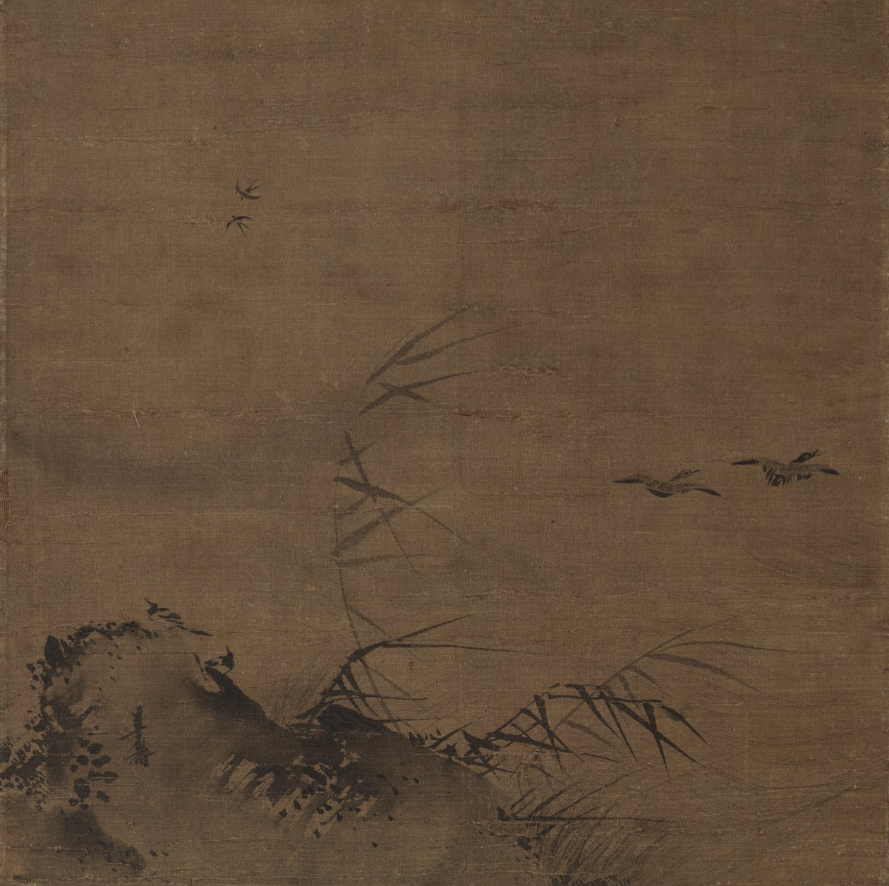 Su kuşları ve sazlıklar by attributed to Liang Kai