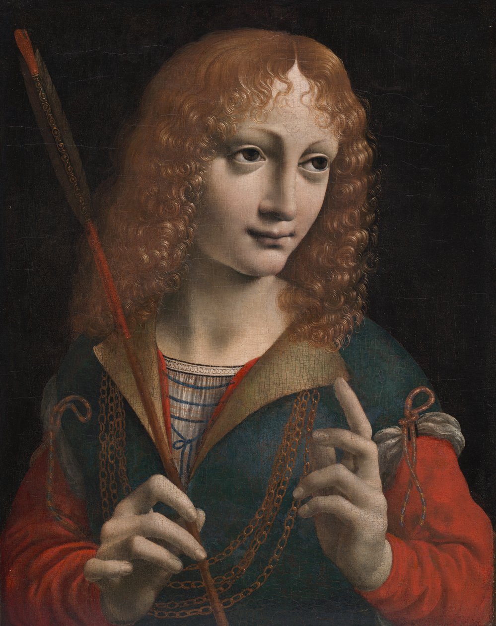 Bir Gençliğin Portresi as Saint Sebastian by attributed to Marco d