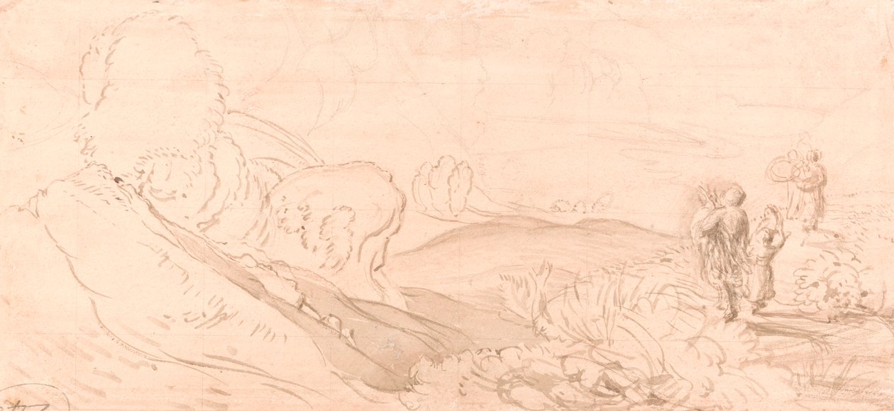 Manzara Çizimi by attributed to Samuel Palmer