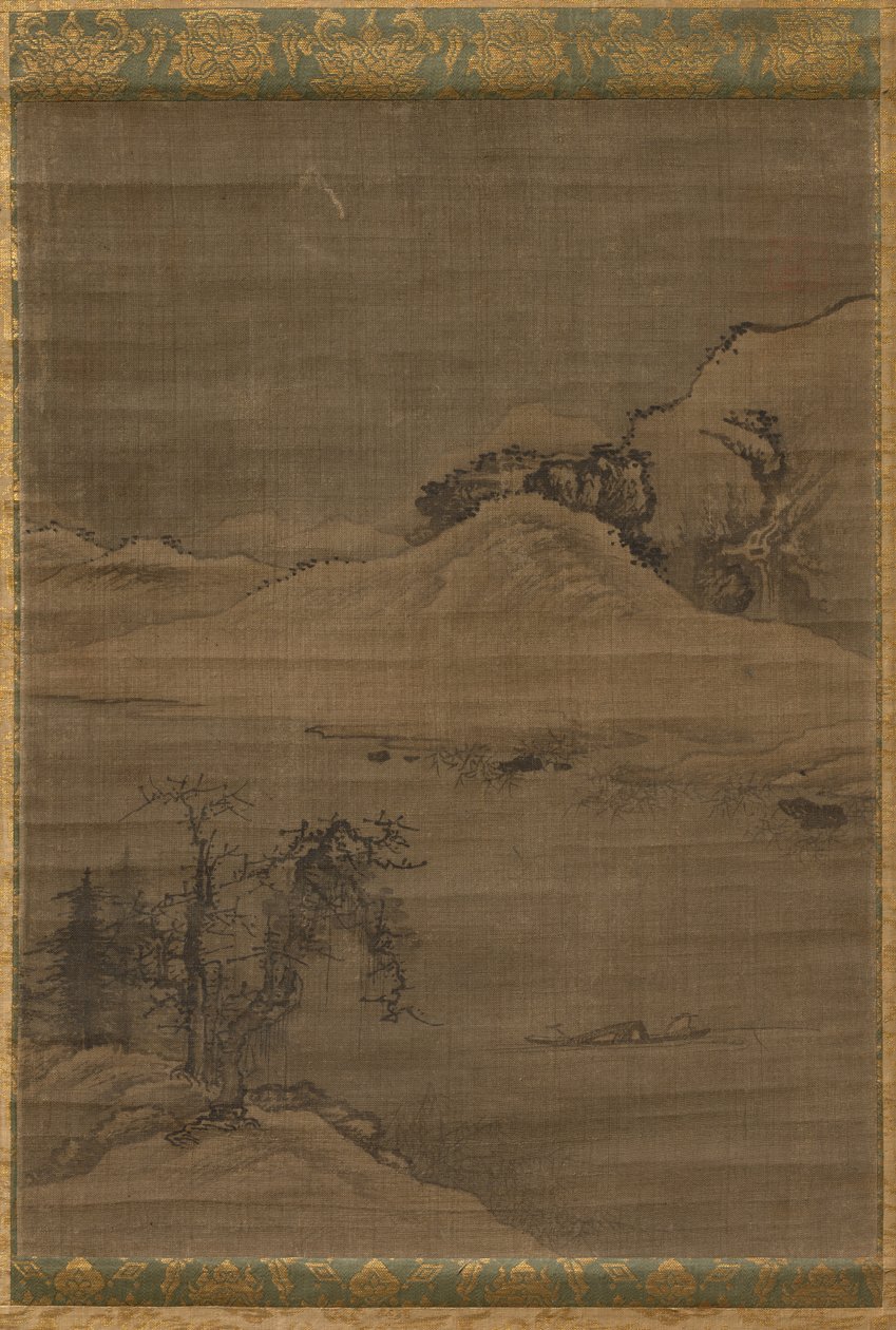 Balıkçılar ile manzara by attributed to Yi Bul hae