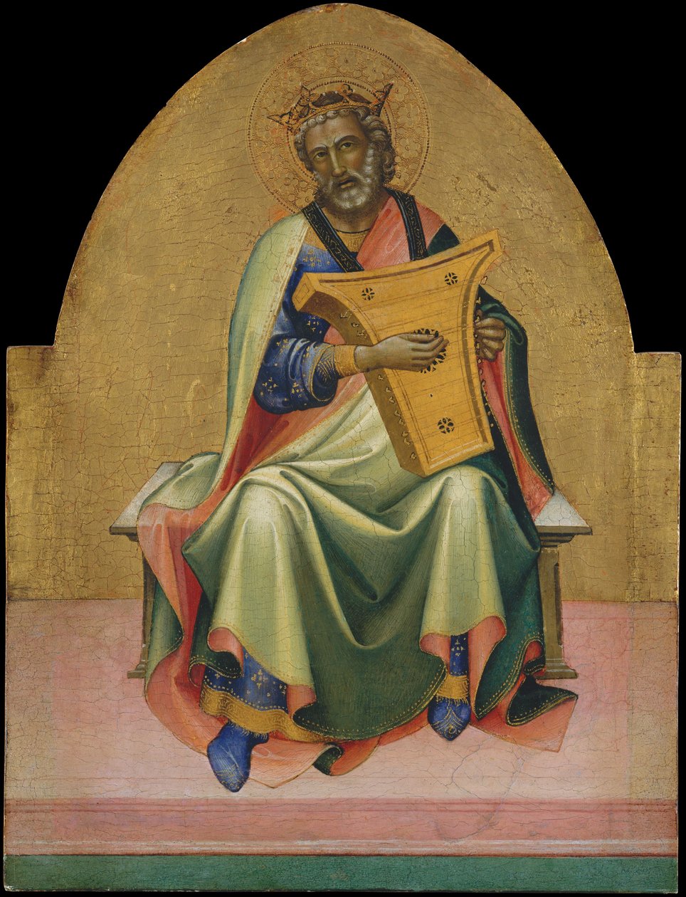 David, c.1408-10 (ahşap üzerine tempera, altın zemin) by c.1370 1425 Lorenzo Monaco