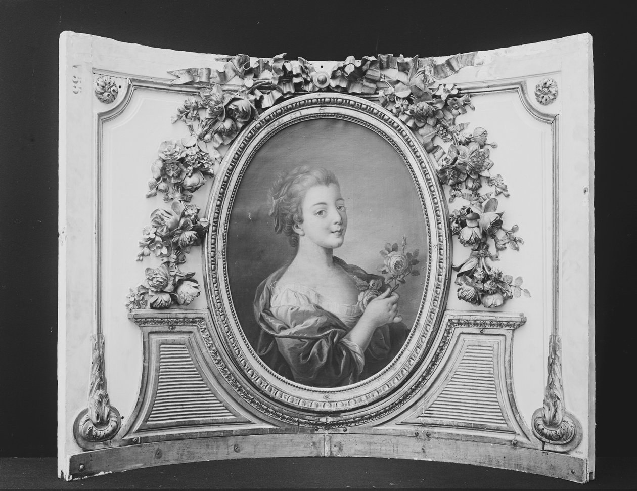 Bir setten bir gül olan kadın, 1770-90. by ca. 1775 . French Painter